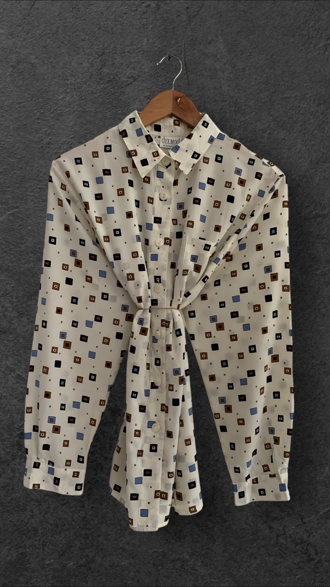 DELMOD BUTTON UP VINTAGE SHIRT - UK 16