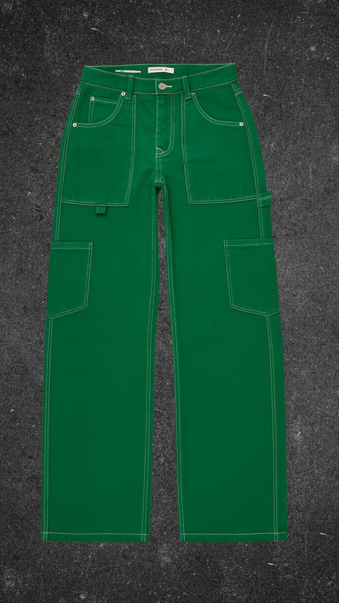 BERSHKA STRAIGHT LEG CARGO JEANS - UK 6