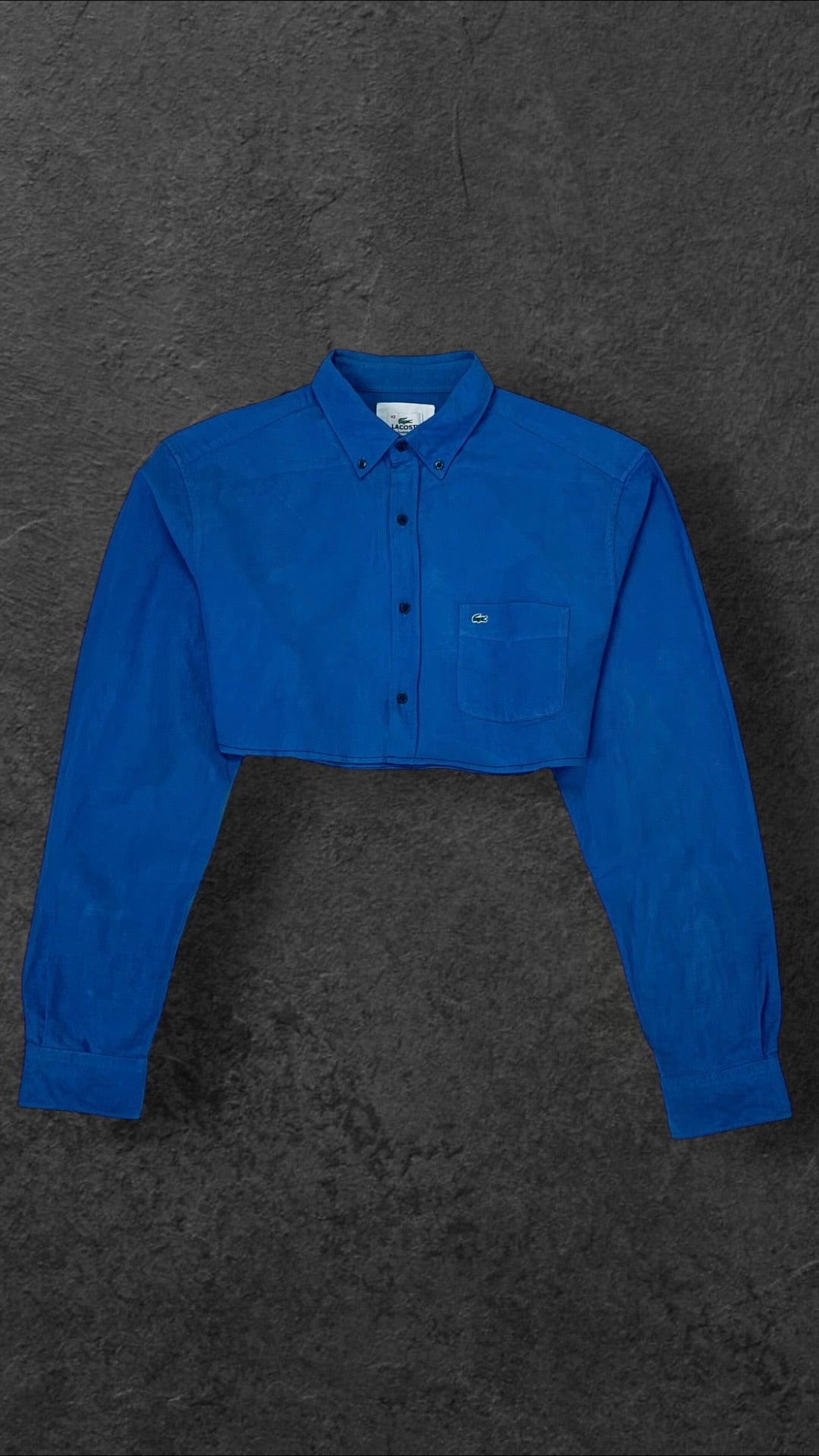 LACOSTE CROPPED BAGGY LONG SLEEVED SHIRT