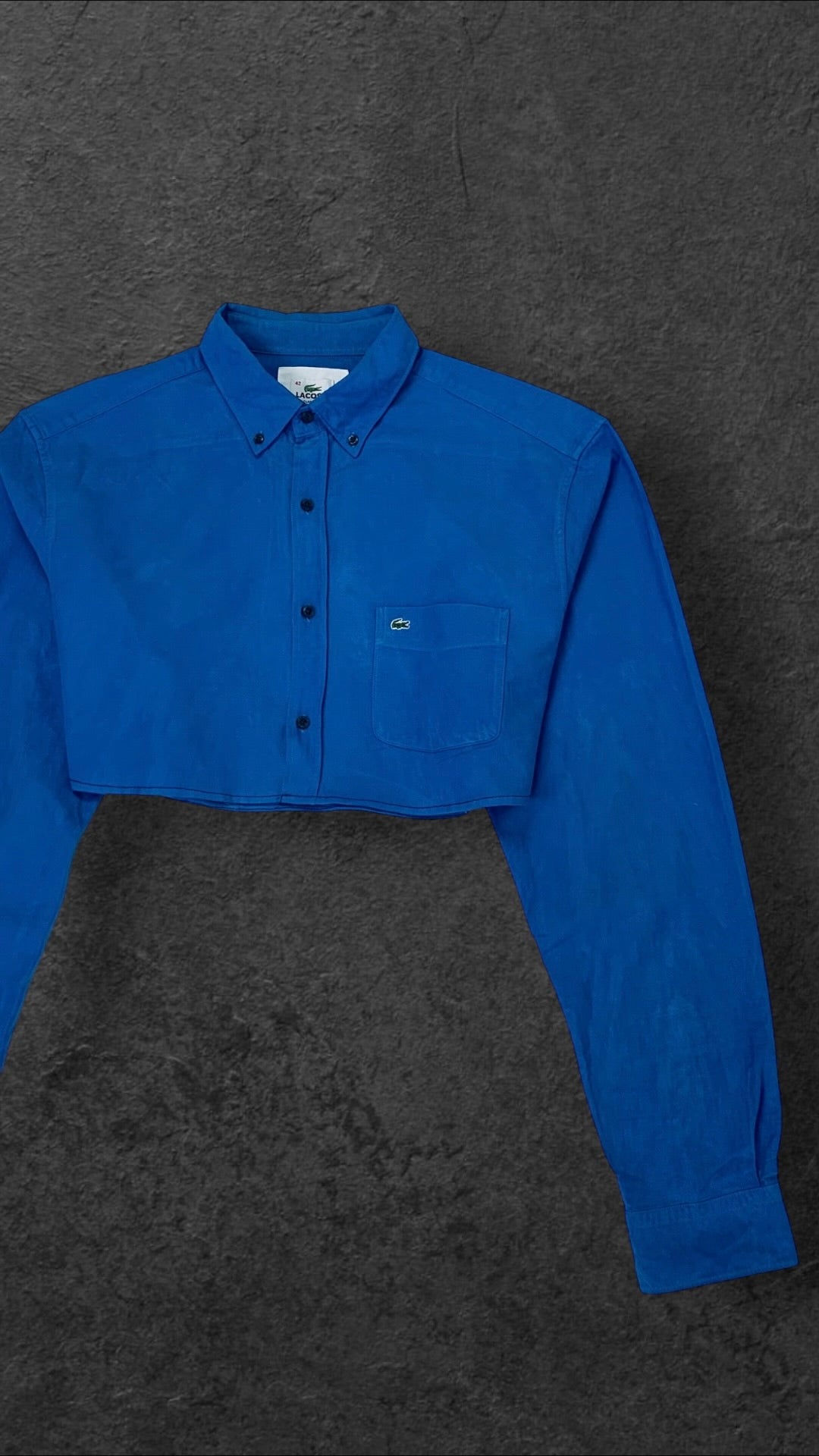 LACOSTE CROPPED BAGGY LONG SLEEVED SHIRT