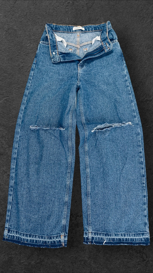 PULL & BEAR WIDE LEG JEANS - UK 4