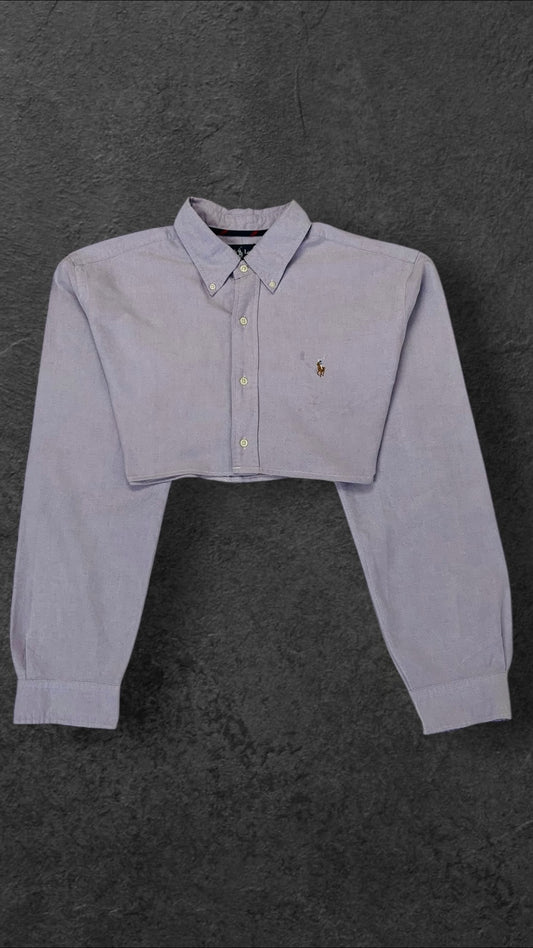 RALPH LAUREN BAGGY CROPPED LONG SLEEVED SHIRT