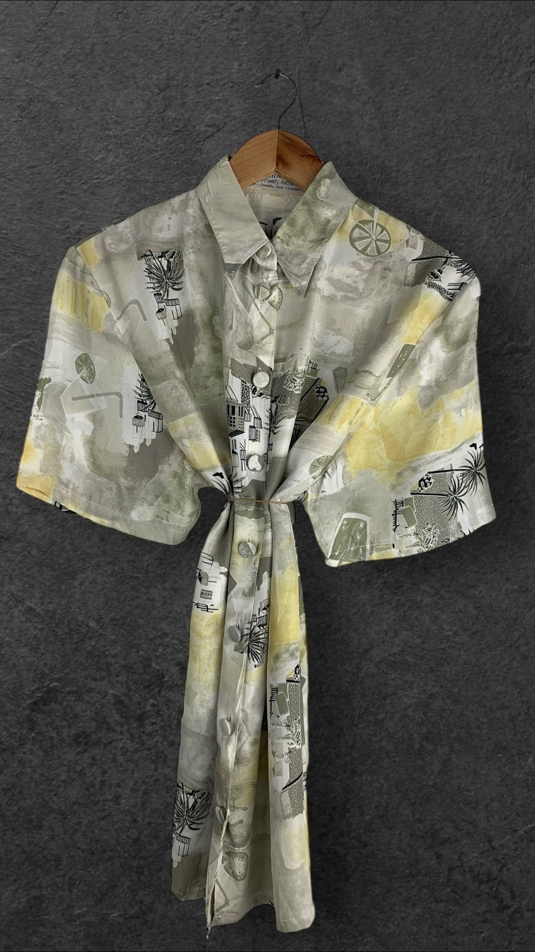 CLAUDE BUTTON UP VINTAGE SHIRT - UK 12