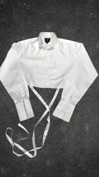 HAWES & CURTIS REWORK BAGGY CROPPED SHIRT - UK 12
