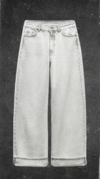 UNTAGGED WIDE LEG JEANS - UK 14