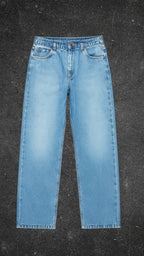 ICE HOUSE ELASTIC WAIST STRAIGHT LEG  JEANS - UK 12