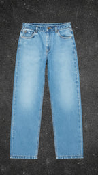 ICE HOUSE ELASTIC WAIST STRAIGHT LEG  JEANS - UK 12