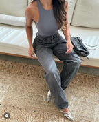 BASS & C0 STRAIGHT LEG VINTAGE JEANS - UK 14